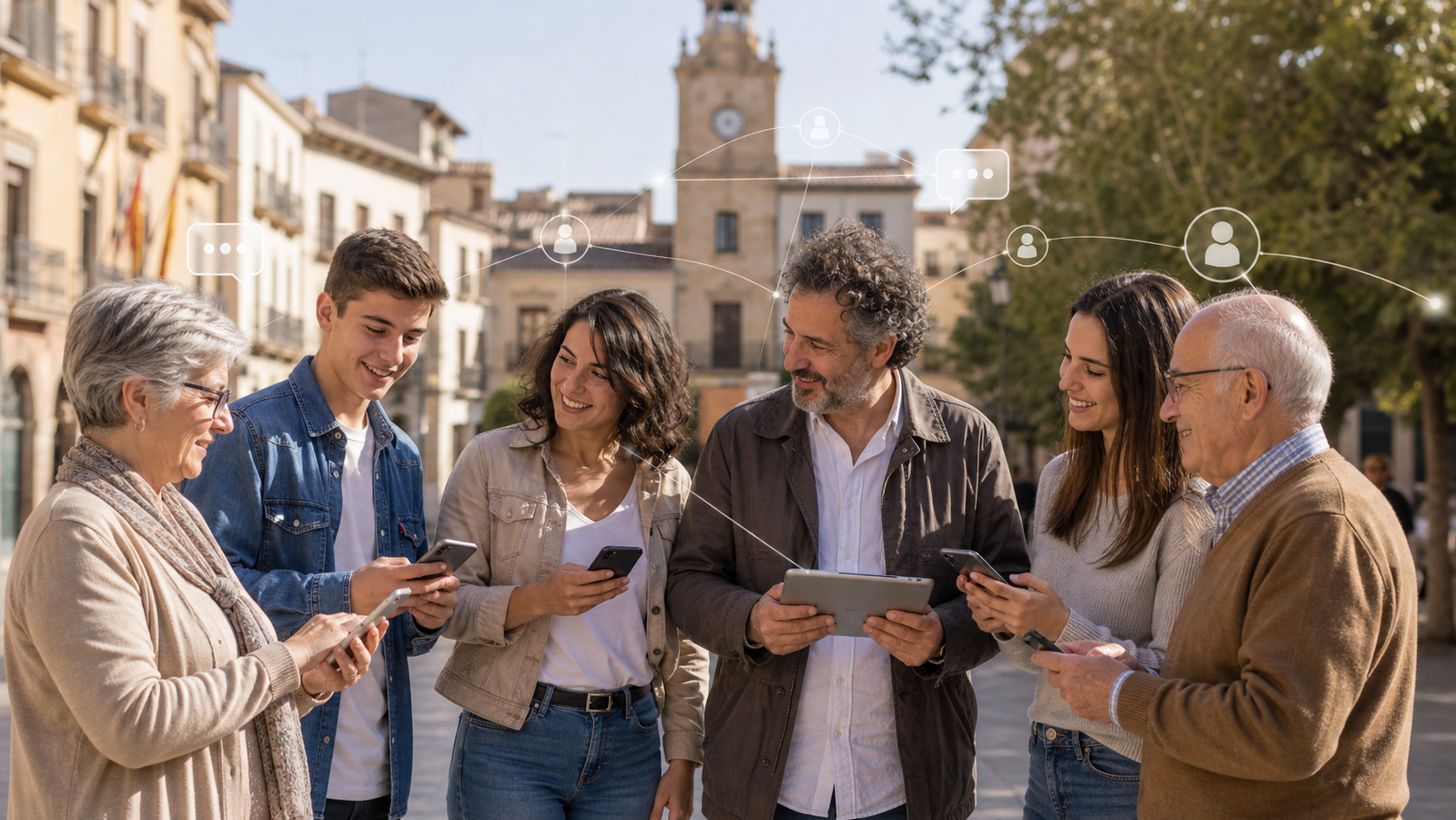 Candidato político conectando con su comunidad online a través de redes sociales antes de las elecciones